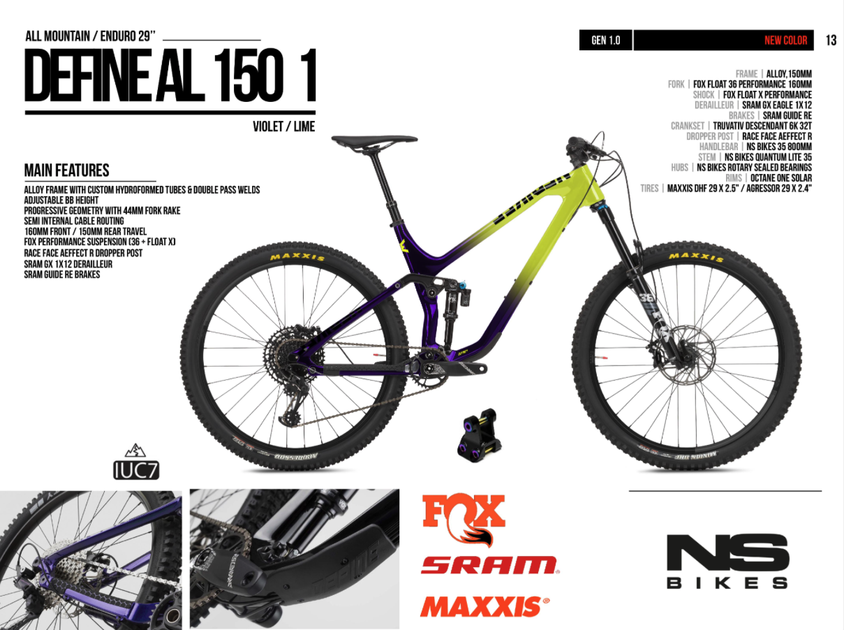 Celoodpružené kolo NS BIKES DEFINE AL 150 1